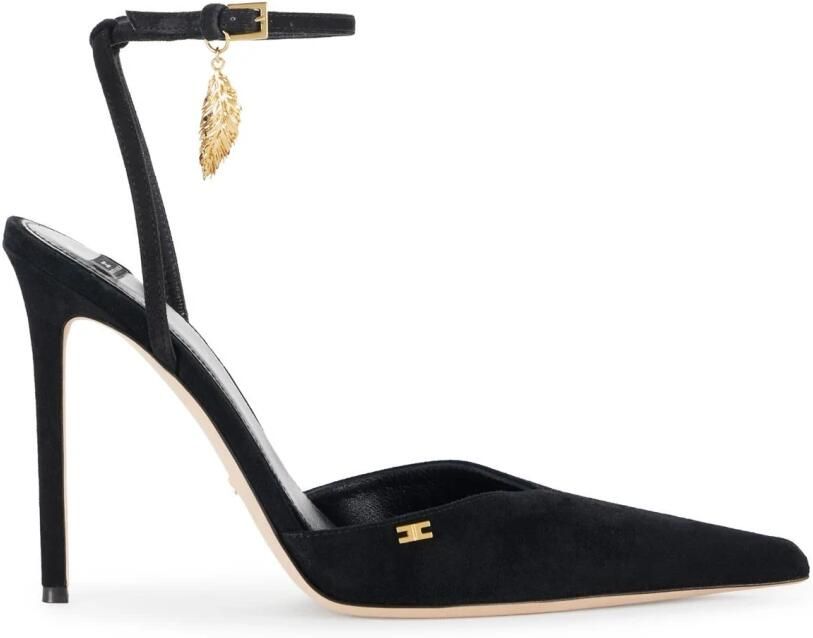 Elisabetta Franchi Suède Sandalen met Juweel Veer