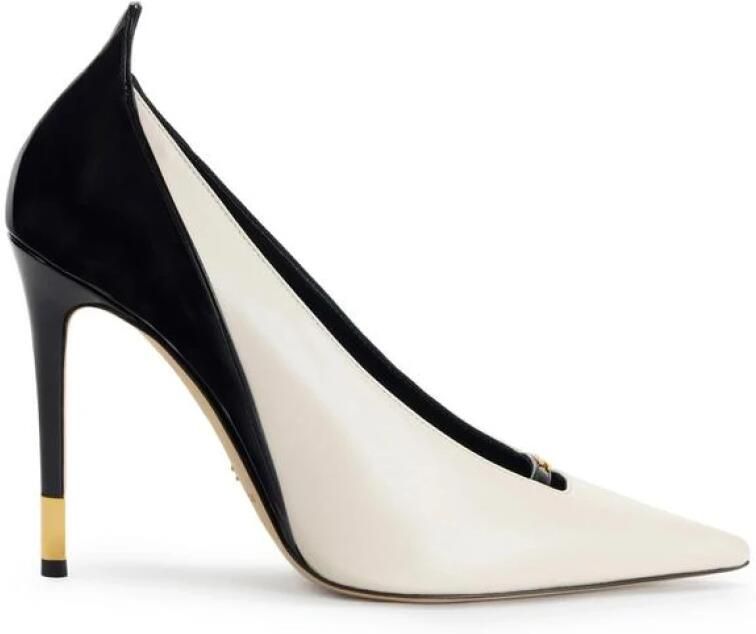 Elisabetta Franchi Tweekleurige leren pumps - Foto 2