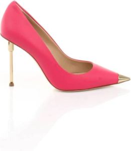 Elisabetta Franchi Fuchsia Leren Logo Pumps Roze Dames
