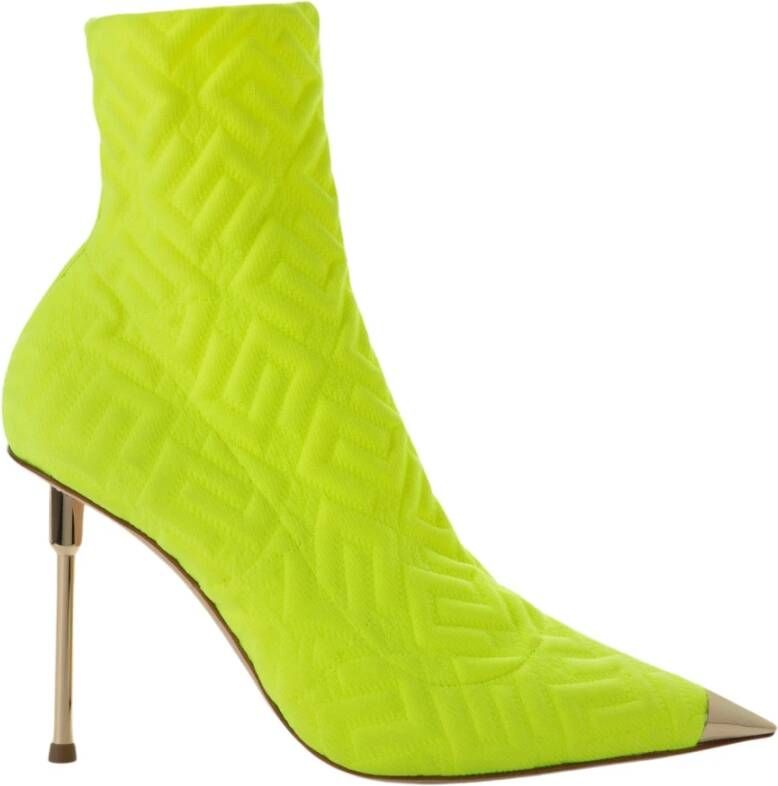 Elisabetta Franchi Gebreide Jacquard Soklaars Green Dames