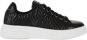 Elisabetta Franchi Gewatteerde leren sneaker Zwart Dames