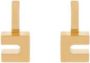 Elisabetta Franchi Gouden Oorbellen met Boog en Micro Logo - Thumbnail 1
