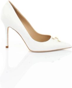 Elisabetta Franchi Ivoor Pumps met Puntige Neus Beige Dames