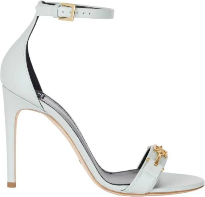 Elisabetta Franchi Leren sandalen Blue Dames