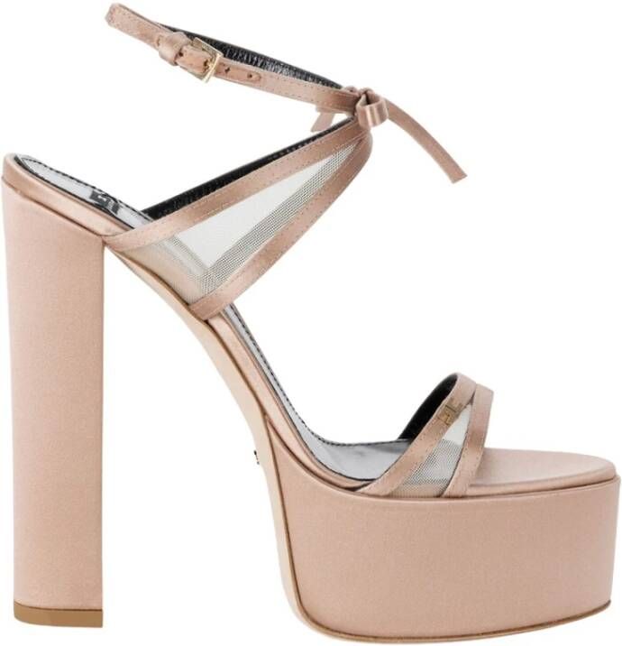 Elisabetta Franchi Nude Sandalen voor Dames Beige Dames