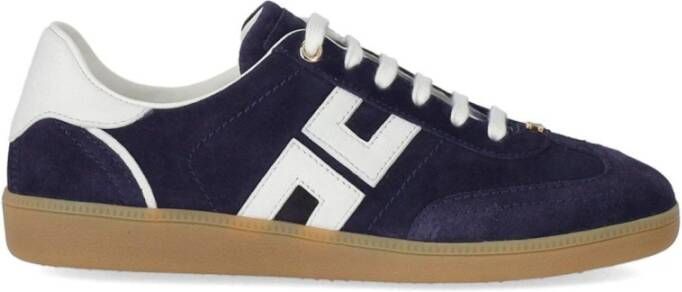 Elisabetta Franchi Low-Top Sneakers Oltremare Avorio Sneaker With Logo in blauw