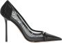Elisabetta Franchi Python Effect Stiletto Hakken in Mesh - Thumbnail 1