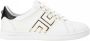 Elisabetta Franchi Ivoren zwarte sneaker met logo Wit Dames - Thumbnail 1