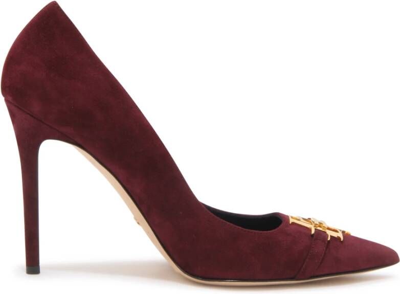 Elisabetta Franchi Suède Schoenen Rouge Noir