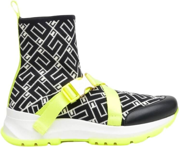 Elisabetta Franchi Zwarte en witte sneakers Ss23 Black Dames