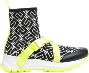 Elisabetta Franchi Zwarte en witte stoffen sneakers Zwart Dames
