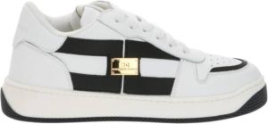Elisabetta Franchi Zwarte platte schoenen D Sneaker Basket Bassa Zwart Dames