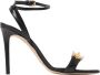 Elisabetta Franchi Zwarte sandalen met gouden accenten - Thumbnail 1