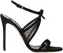 Elisabetta Franchi Zwarte Suède Strik Sandalen voor Vrouwen Black Dames - Thumbnail 5