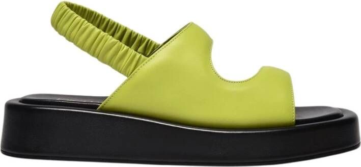 Elleme Platte sandalen Groen Dames