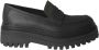 Elvio Zanon Dames Leren Loafer in Zwart Groen Black Dames - Thumbnail 1