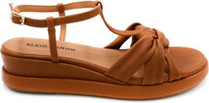 Elvio Zanon Flat Sandals Bruin Dames