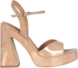 Elvio Zanon High Heel Sandals Beige Dames