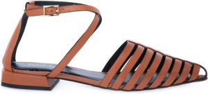 Elvio Zanon Parma lederen sandalen Bruin Dames