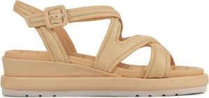 Elvio Zanon Sandalen Dames Damesschoenen Leer Blokhak hoogte 4 cm EQ0805X Zalm