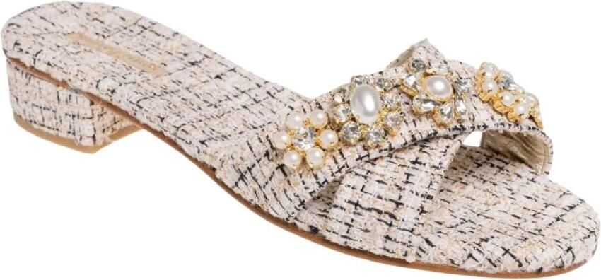 Emanuela Caruso Slipper fascia incrocio tessuto teti