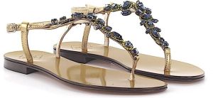 Emanuela Caruso Flat Sandals Geel Dames