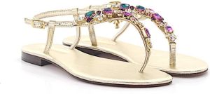 Emanuela Caruso Flat Sandals Geel Dames