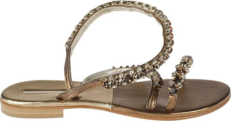 Emanuela Caruso Flip Flops Sliders Beige Dames