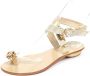 E uela Caruso Gouden Strass Leren Sandaal - Thumbnail 1