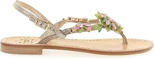 Emanuela Caruso Flat Sandals Geel Dames