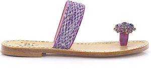 Emanuela Caruso Flat Sandals Paars Dames