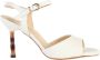 Emanuelle Vee Elegante Leren Sandalen met 90mm Bamboe Effect Hak White Dames - Thumbnail 10