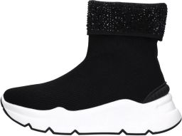 Emanuelle Vee Zwarte hardloopsneakers met strass