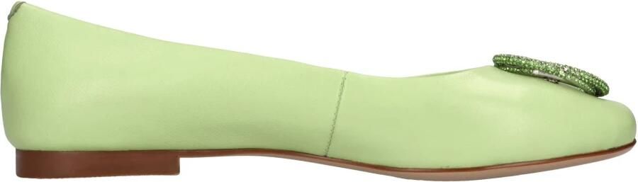 E uelle Vee Leren Ballerina`s met Juweeldetail