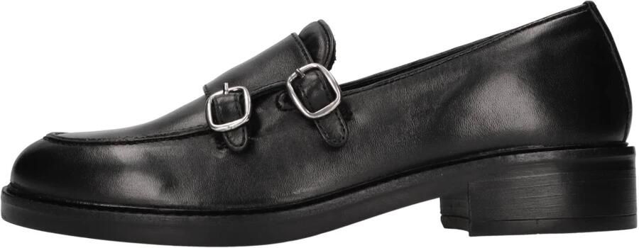 Emanuelle Vee Leren loafers met dubbele gesp