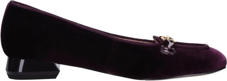 E uelle Vee Fluwelen Loafer Audrey Violet Mocassin