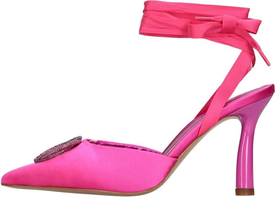 Emanuelle Vee Satijnen Slingback Pumps