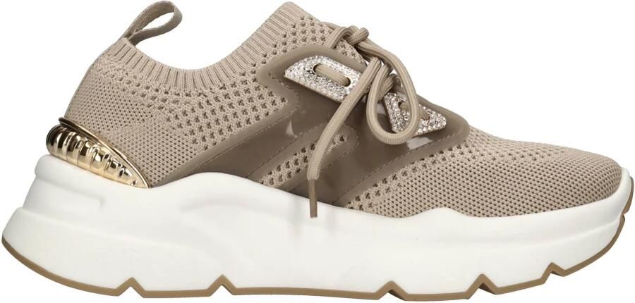 Emanuelle Vee Beige Sneakers met Strass Detail Beige Dames