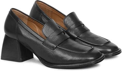 E uelle Vee Stijlvolle Leren Mocassin Hakken Pumps