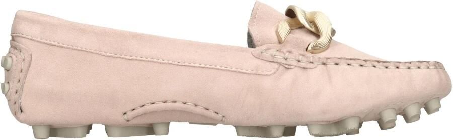 E uelle Vee Suède Loafers met Goudkleurige Applicaties