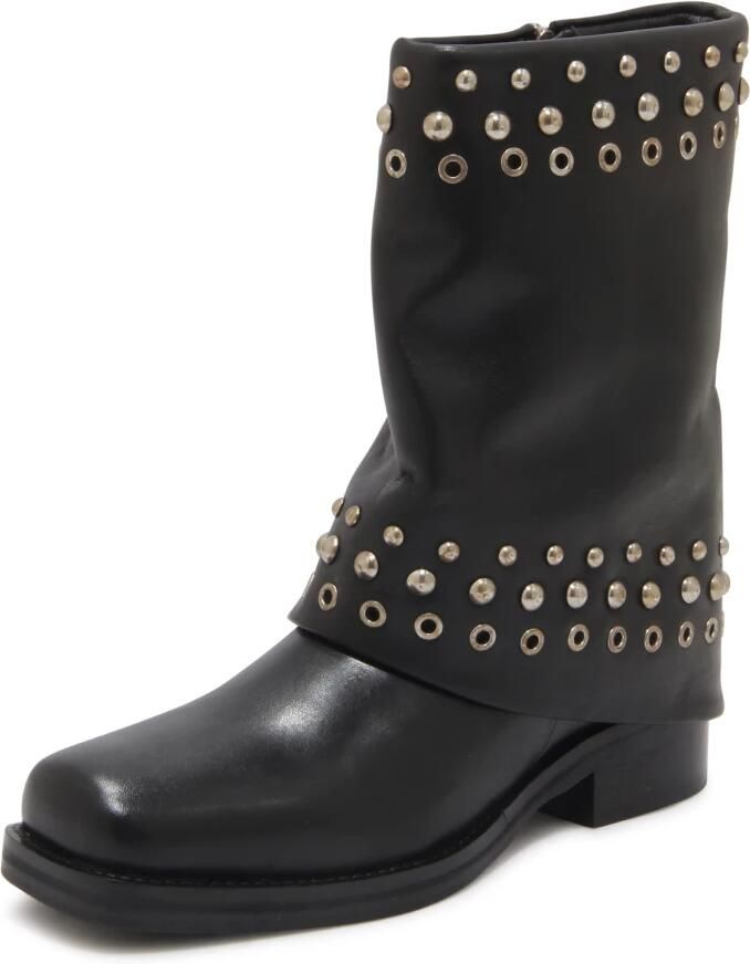 E uelle Vee Vintage Clelia Enkellaarzen met studs