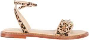 Emanuelle Vee Flat Sandals Beige Dames