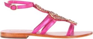 Emanuelle Vee Flat Sandals Roze Dames