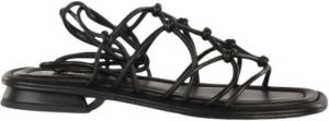 Emanuelle Vee Flat Sandals Zwart Dames