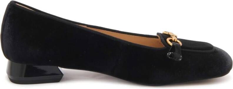 E uelle Vee Fluwelen Loafer Audrey Model Zwart