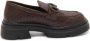 E uelle Vee Geweven Leren Bruine Loafer Model 442M - Thumbnail 1