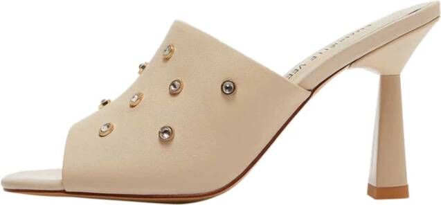 Emanuelle Vee Heeled Mules Beige Dames