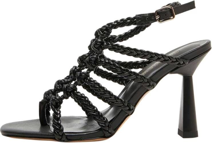 Emanuelle Vee Elegante Gevlochten Sandalen Black Dames