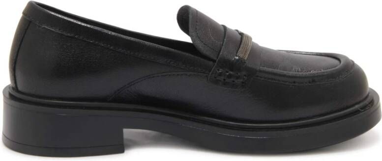 E uelle Vee Kim Loafer Zwart Hak 3.5cm