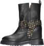 Emanuelle Vee Leren Studs Dames Enkellaars Black Dames - Thumbnail 3